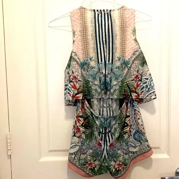 camilla beach shack dress The Bathing Bombshell Ruffle Hem Halter Short Dress main image 0